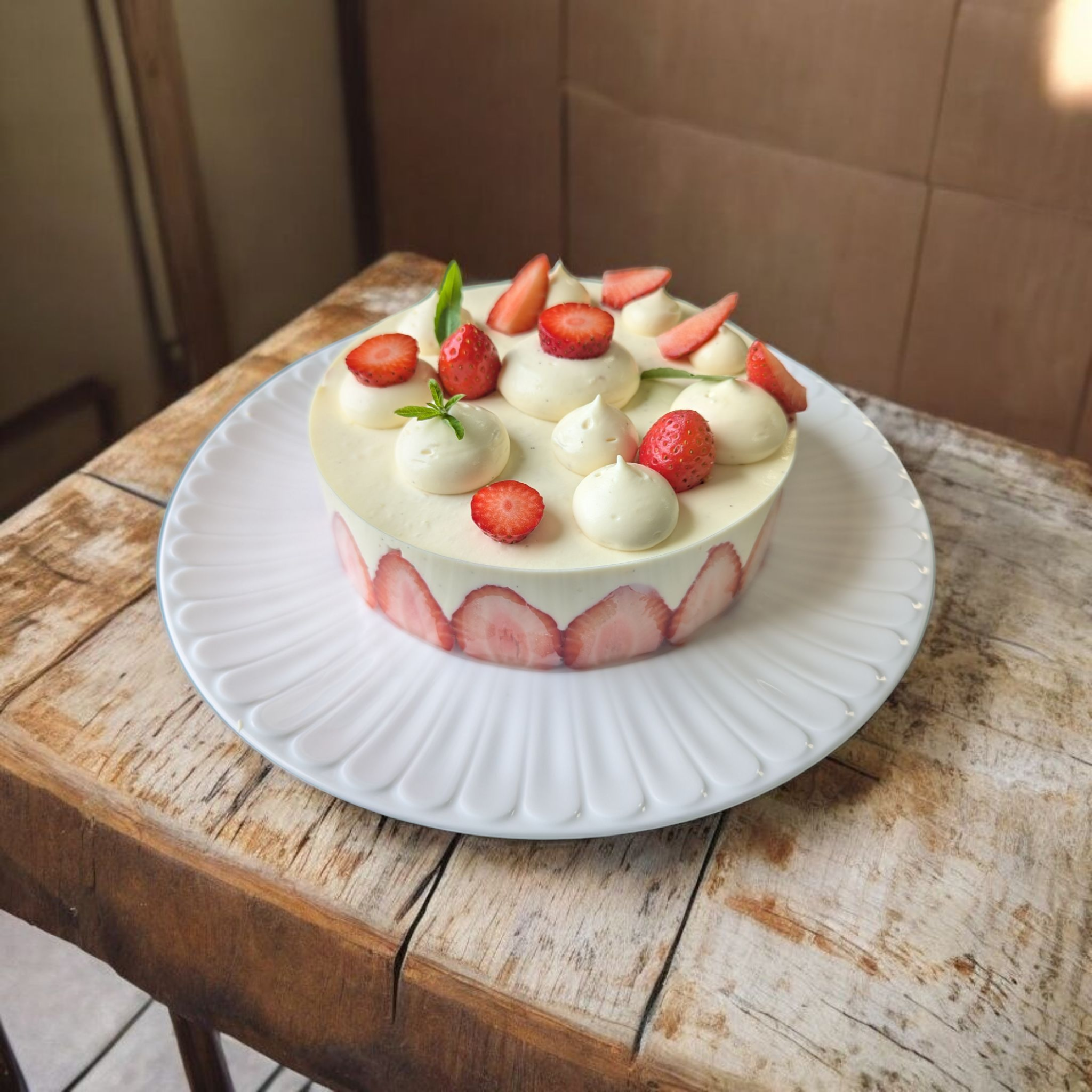 Fraisier vanille et verveine