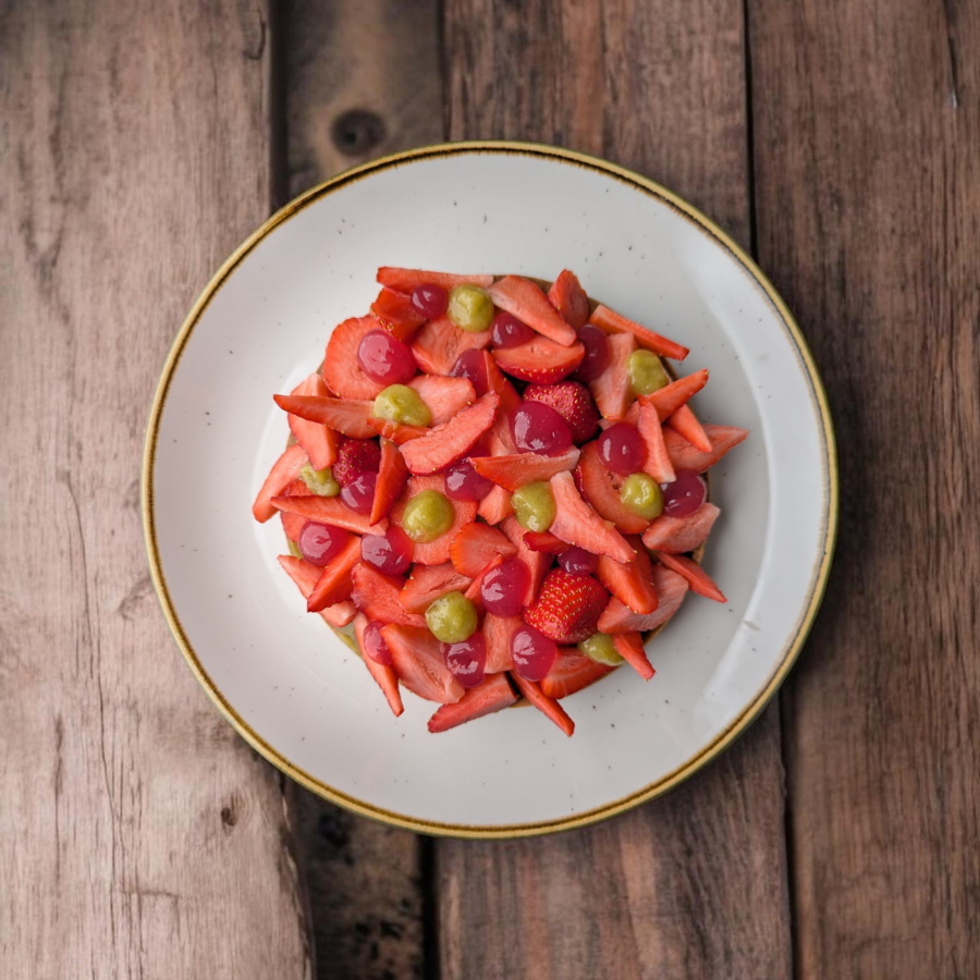 Tarte fraise et rhubarbe