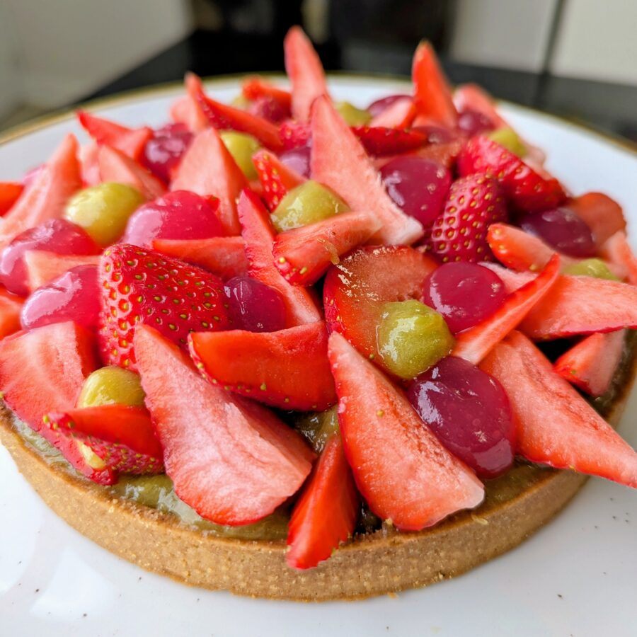 Tarte fraise et rhubarbe
